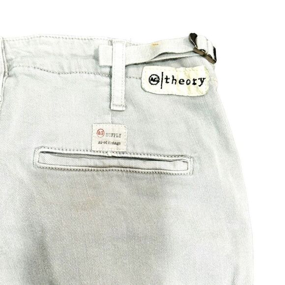 THEORY AG ADRIANO GOLDSCHMIED Standard Issue Slim Cargo Stretch Cotton Twill Kha - Picture 1 of 9